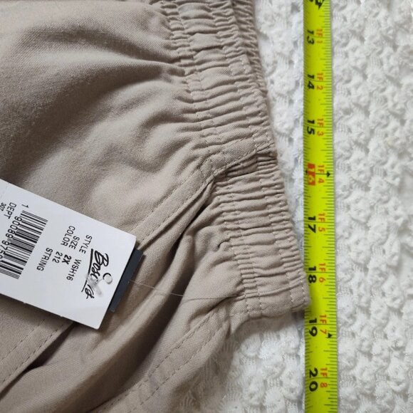 Hasting & Smith Women's Khaki Shorts Pull On Elastic Drawstring - Picture 5 of 8